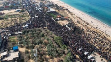 Historic Day Thousands of Palestinians March Towards Northern Gaza Amidst Slogans of Long Live Palestine