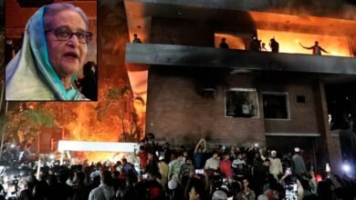 Protesters Burn Sheikh Hasina Wajids House in Bangladesh